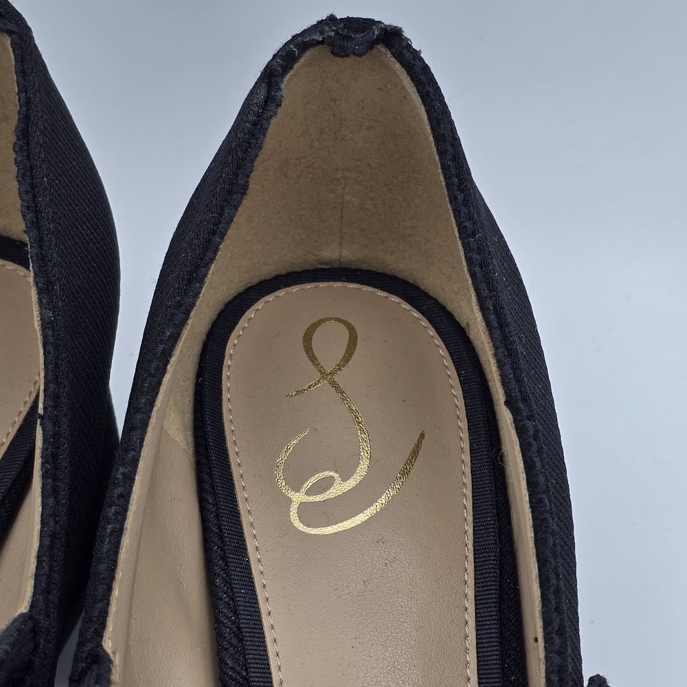 Sam Edelman Tahira Block-Heel Mary Jane Pumps, Black Rib with Gold Accents, 11 - Picture 5 of 16
